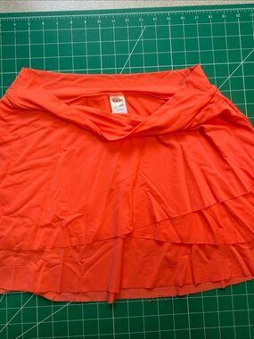 Sky Bright Orange Layered Skater Skirt